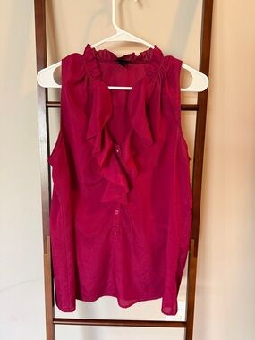 Massimo Ruffled Sleeveless Camisole - Fuchsia